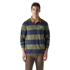 Levi's Mens Striped Olive Raglan Sleeve Shirt