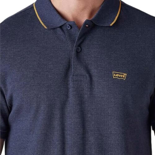 Levi's Men's Solid Navy Pique Polo T-Shirt
