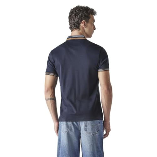 Levi's Men's Solid Navy Interlock Polo T-Shirt
