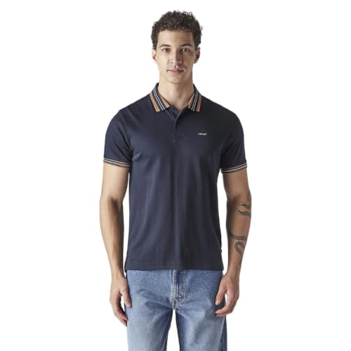 Levi's Men's Solid Navy Interlock Polo T-Shirt