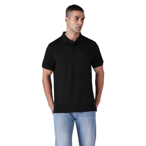 Levi's Men's Solid Black Polo T-Shirt