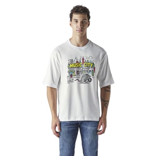 Levi's Men's Graphic Print Regular Fit Jersey T-Shirt White