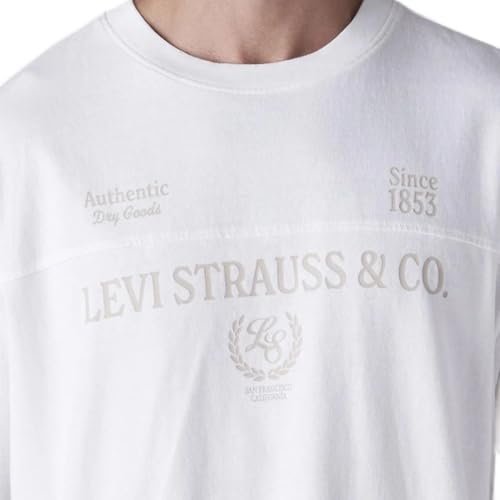 Levi's Men's Typography Printed Regular Fit Jersey T-Shirt White