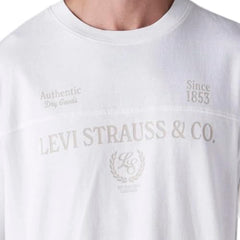 Levi's Men's Typography Printed Regular Fit Jersey T-Shirt White