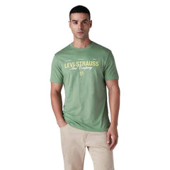 Levi's Men's Typography Printed Slim Fit Jersey T-Shirt Green