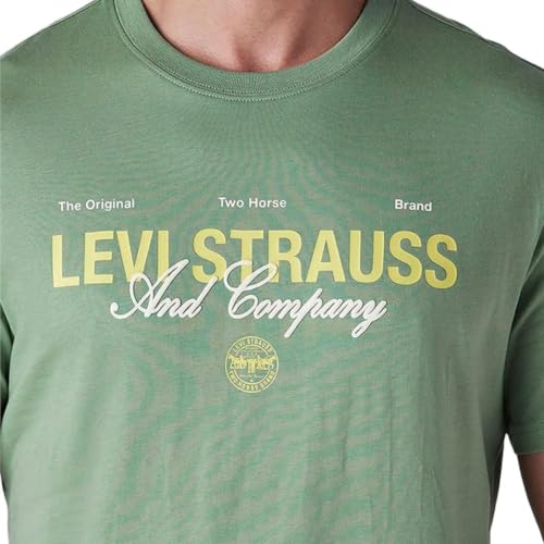 Levi's Men's Typography Printed Slim Fit Jersey T-Shirt Green