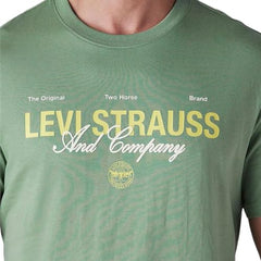 Levi's Men's Typography Printed Slim Fit Jersey T-Shirt Green