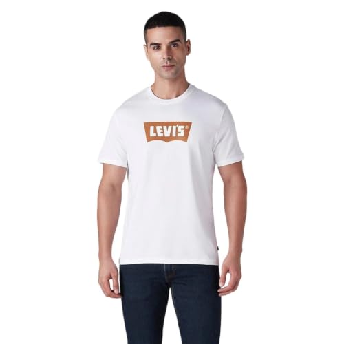 Levi's Men's Logo Printed Slim Fit Jersey T-Shirt White