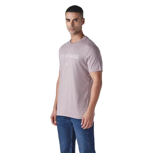 Levi's Men's Typography Printed Slim Fit Jersey T-Shirt Purple