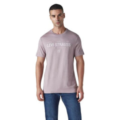 Levi's Men's Typography Printed Slim Fit Jersey T-Shirt Purple