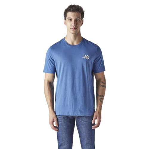Levi's Men's Solid Regular Fit Jersey T-Shirt Blue