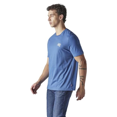 Levi's Men's Solid Regular Fit Jersey T-Shirt Blue