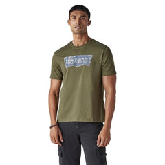 Levi's Men's Logo Printed Regular Fit Jersey T-Shirt Olive