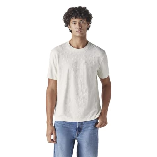 Levi's Men's Textured Regular Fit Pique T-Shirt White