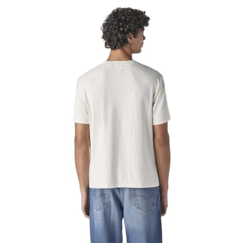 Levi's Men's Textured Regular Fit Pique T-Shirt White