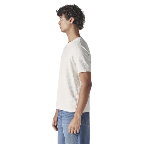 Levi's Men's Textured Regular Fit Pique T-Shirt White