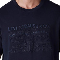 Levi's Men's Knitted Regular Fit Pique T-Shirt Navy