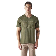 Levi's Men's Knitted Regular Fit Pique T-Shirt Olive