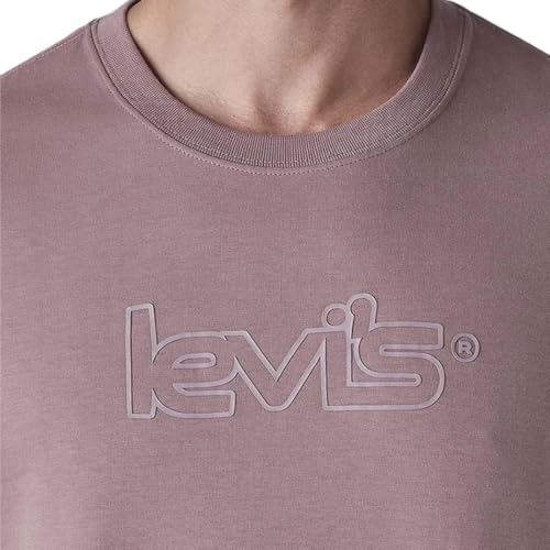 Levi's Men's Logo Printed Regular Fit Interlock T-Shirt Light-Brown