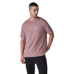 Levi's Men's Logo Printed Regular Fit Interlock T-Shirt Light-Brown