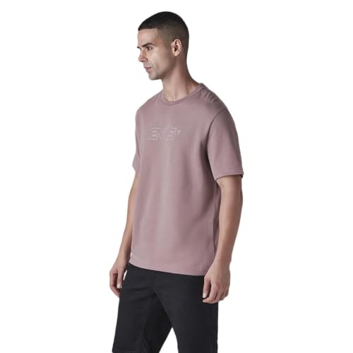 Levi's Men's Logo Printed Regular Fit Interlock T-Shirt Light-Brown