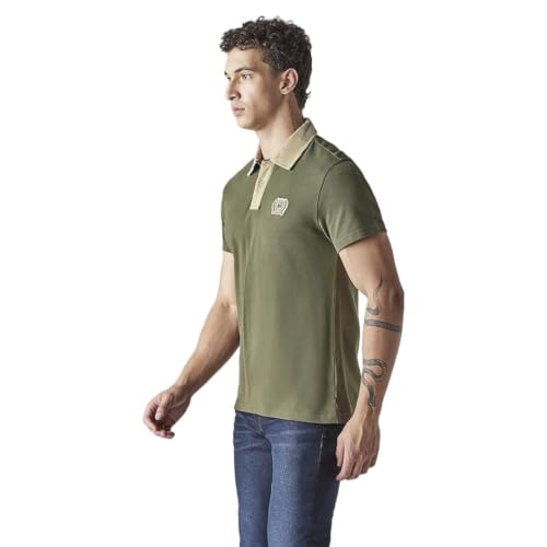 Levi's Men's Colorblock Olive Loose Fit Pique Polo T-Shirt