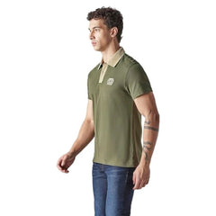 Levi's Men's Colorblock Olive Loose Fit Pique Polo T-Shirt