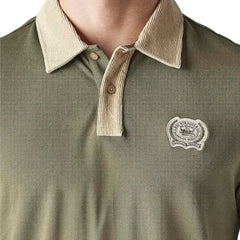 Levi's Men's Colorblock Olive Loose Fit Pique Polo T-Shirt