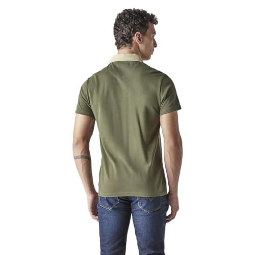 Levi's Men's Colorblock Olive Loose Fit Pique Polo T-Shirt