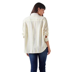 Women's Striped Relaxed Fit Linen Shirt