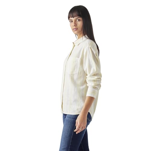 Women's Striped Relaxed Fit Linen Shirt