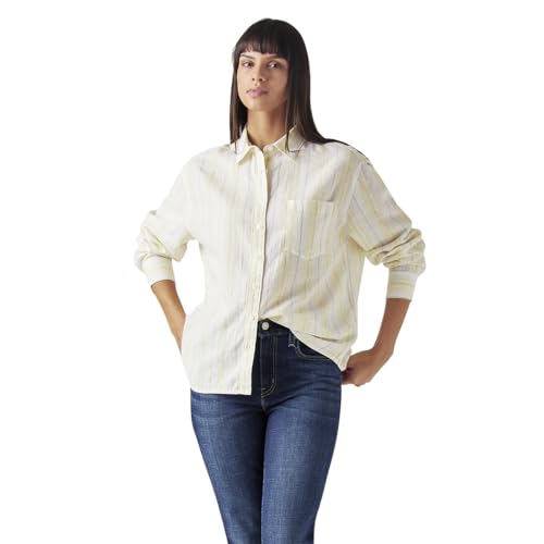 Women's Striped Relaxed Fit Linen Shirt