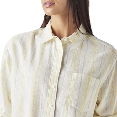 Women's Striped Relaxed Fit Linen Shirt