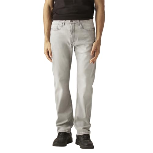 Men's 505 Light-Grey Straight Fit Mid Rise Jeans