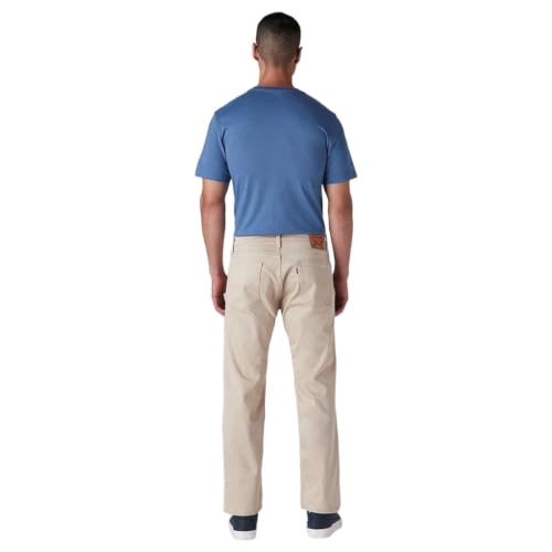 Levi's Men's 505 Beige Straight Fit Mid Rise Overdyed Jeans