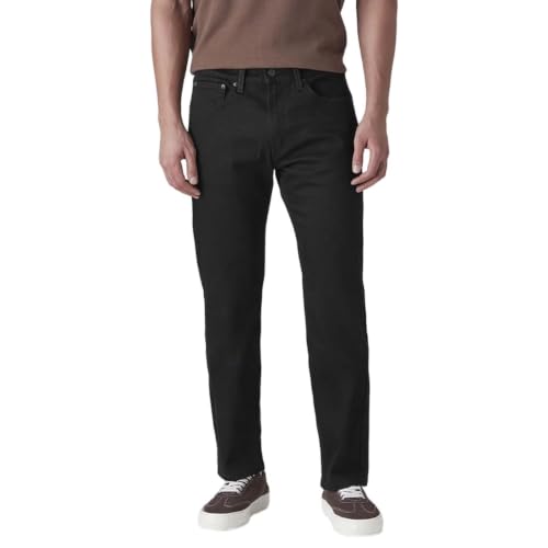 Levi's Men's 505 Black Straight Fit Mid Rise Jeans
