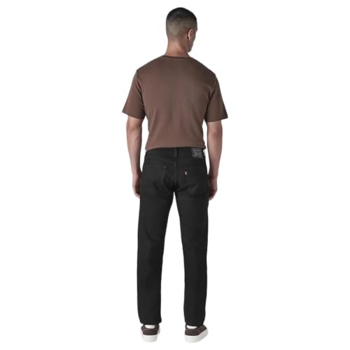 Levi's Men's 505 Black Straight Fit Mid Rise Jeans
