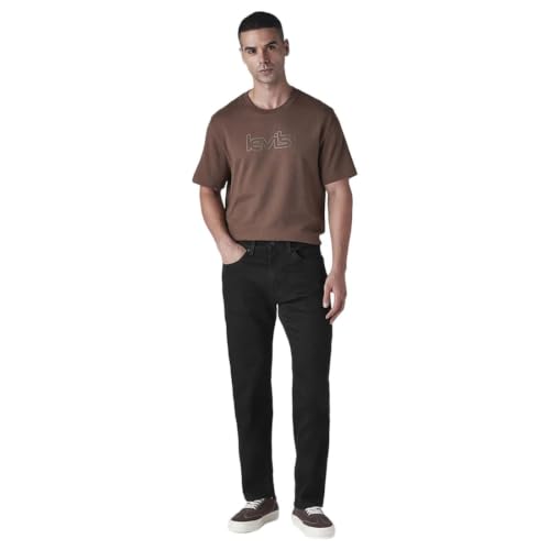 Levi's Men's 505 Black Straight Fit Mid Rise Jeans