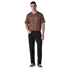 Levi's Men's 505 Black Straight Fit Mid Rise Jeans