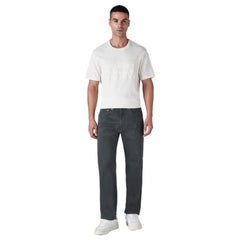 Levi's Men's 505 Charcoal-Grey Straight Fit Mid Rise Overdyed Jeans