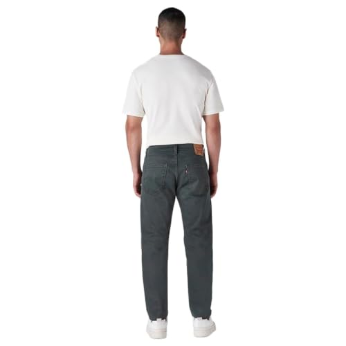 Levi's Men's 505 Charcoal-Grey Straight Fit Mid Rise Overdyed Jeans
