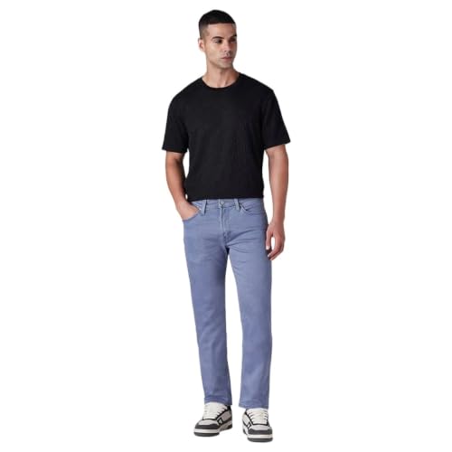 Levi's Men's 511 Light-Blue Slim Fit Mid Rise Overdyed Jeans