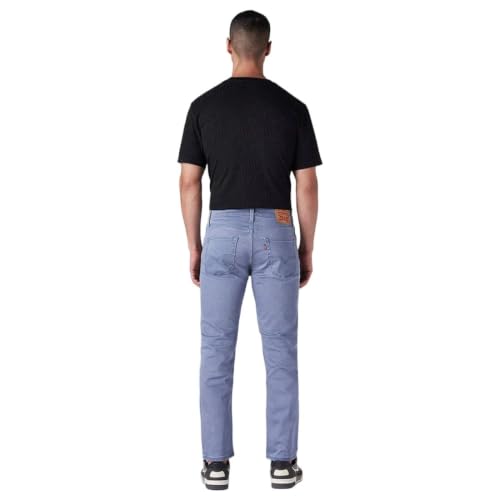 Levi's Men's 511 Light-Blue Slim Fit Mid Rise Overdyed Jeans