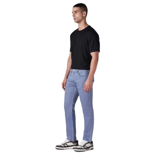 Levi's Men's 511 Light-Blue Slim Fit Mid Rise Overdyed Jeans