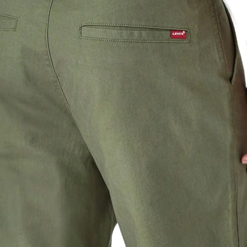 Levi's Men's Olive Authentic Relaxed Fit Mid Rise Chinos