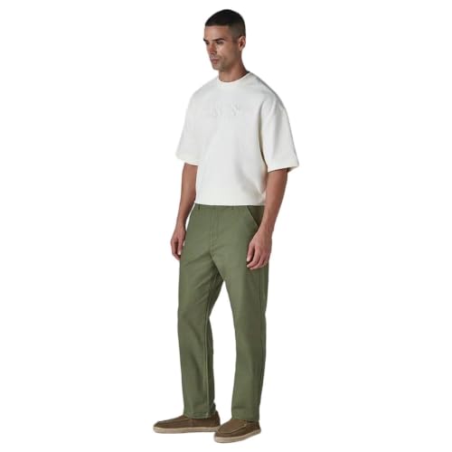 Levi's Men's Olive Authentic Relaxed Fit Mid Rise Chinos