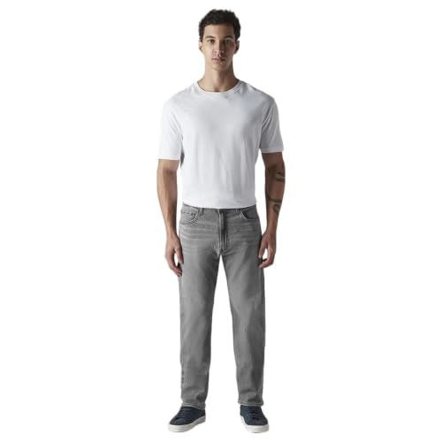 Levi's Men's 555 Grey Relaxed Straight Fit Mid Rise Jeans
