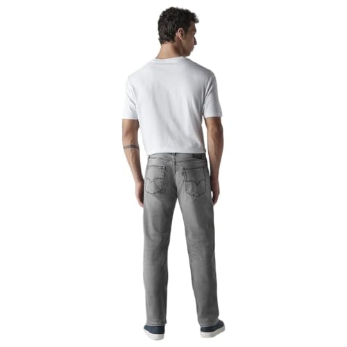 Levi's Men's 555 Grey Relaxed Straight Fit Mid Rise Jeans