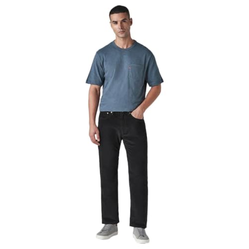 Levi's Men's Black Authentic Relaxed Straight Fit Mid Rise Corduroy Chinos