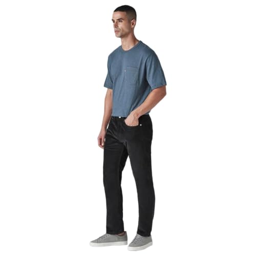 Levi's Men's Black Authentic Relaxed Straight Fit Mid Rise Corduroy Chinos